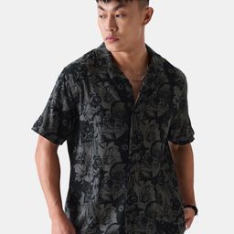 The Souled Store Grey & Black Printed Casual Shirt-image-89