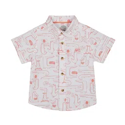 mothercare Infants Boys Opaque Conversational Printed Casual Shirt-image-73