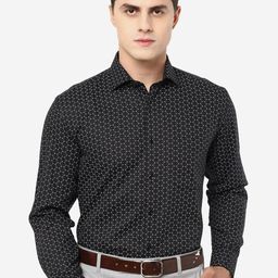 Greenfibre Geometric Printed  Formal Cotton Shirt-image-15