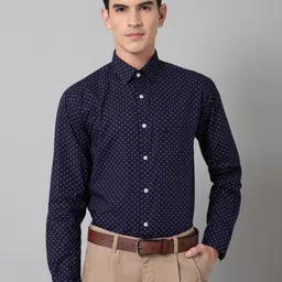 Cantabil Printed Comfort Cotton Formal Shirt-image-39