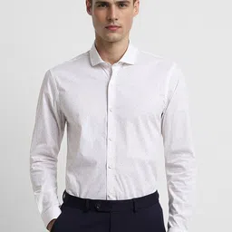 Peter England Geometric Printed Slim Fit Formal Shirt-image-44