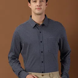 INVICTUS Original Slim Fit Micro Ditsy Printed Knitted Formal Shirt-image-77