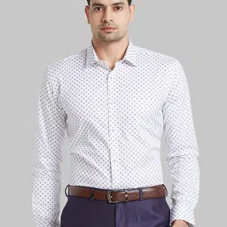 Park Avenue Slim Fit Spread Collar Printed Formal Shirt-picture-25