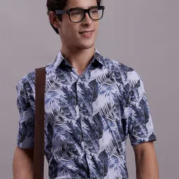 JAINISH Classic Floral Printed Spread Collar Regular Fit Polycotton Formal Shirt-image-95