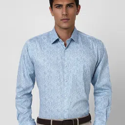 Van Heusen Men Spread Collar Ethnic Motifs Printed Cotton Slim Fit Formal Shirt-picture-18