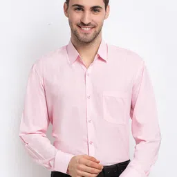 JAINISH Men Pink Smart Opaque Printed Formal Shirt-image-41