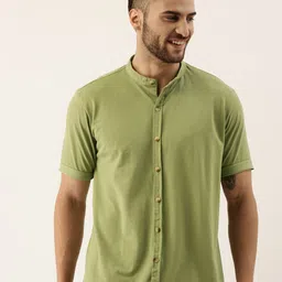 Campus Sutra Men Green Solid Casual Shirt-image-29