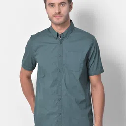 Woodland Men Green Printed Casual Shirt-image-40