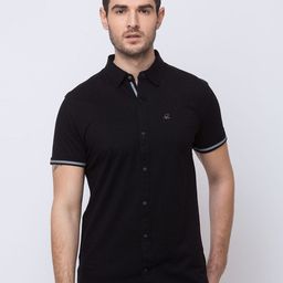 Status Quo Men Black Classic Casual Shirt-image-60