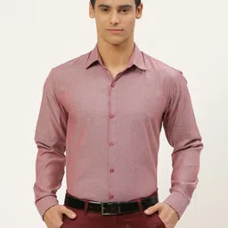 SOJANYA Men Red Classic Formal Shirt-image-77