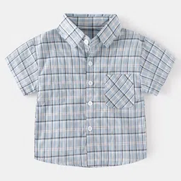 StyleCast Boys Spread Collar Tartan Checks Opaque Cotton Casual Shirt-image-42