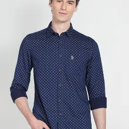 U.S. Polo Assn. Denim Co. Floral Printed Pure Cotton Casual Shirt-image-66
