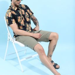 HIGHLANDER Men Black Slim Fit Printed Casual Shirt-picture-47