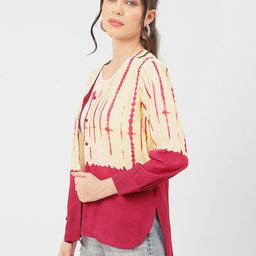 Moomaya Abstract Printed Open Front Shrug image 3