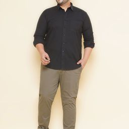 John Pride Plus Size Spread Collar Opaque Casual Shirt image 3