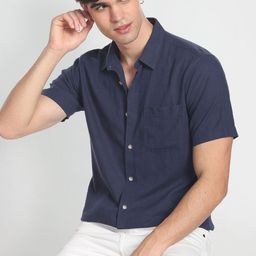 Flying Machine Solid Slim Fit Casual Shirt-image-99