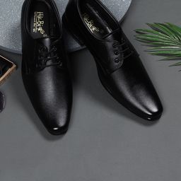HikBi Men Textured Leather Formal Derbys-image-81
