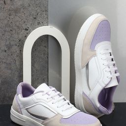 The Roadster Lifestyle Co. Women White Colourblocked Lace-Up Sneakers-51