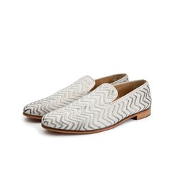 SHUTIQ Men TEHREEZ Embellished Suede Mojaris-image-48