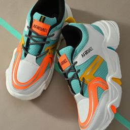 AfroJack Women Green Colourblocked Sneakers-26