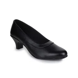 Walkfree Round Toe Block Pumps Heels-19