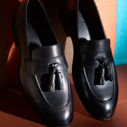 KOZASKO Men Leather Formal Tassel Loafers-image-50