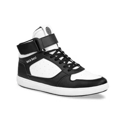 bacca bucci Men White & Black Colourblocked Sneakers-image-6