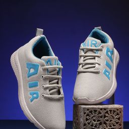 AROOM Women Grey Textured Sneakers-26