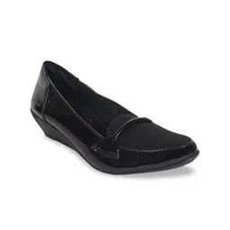 Ajanta Women Black Solid Formal Penny Loafers-15