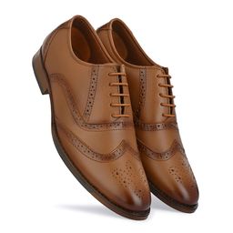 Guava Men Perforated Genuine Leather Eco-Friendly Formal Brogues-image-34