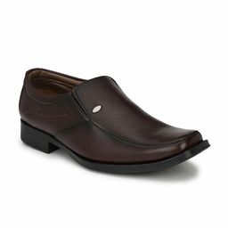 Sir Corbett Men Brown Solid Slip-On Formal Shoes-image-98
