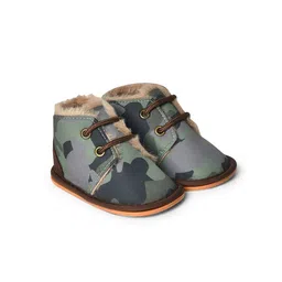 MiArcus Infants  Green Printed Sneakers-40