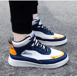 Zixer Men Blue Colourblocked Sneakers-picture-38