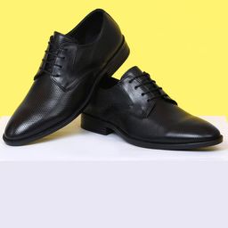 Zoom Shoes Men Textured Leather Formal Derbys-image-61