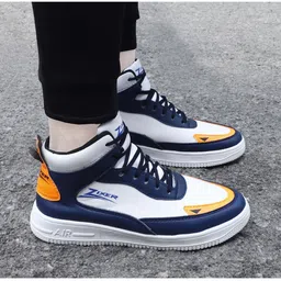 Zixer Men Blue Colourblocked Sneakers-picture-30