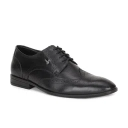 One8 Men Round Toe Lace Ups Premium Leather Formal Derbys-image-11