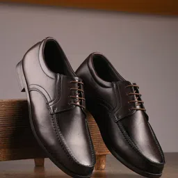 VIV Men Round Toe Leather Formal Derbys-picture-24