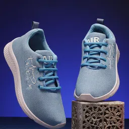 AROOM Women Blue Textured Sneakers-image-47
