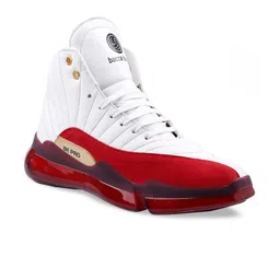 bacca bucci Men White Colourblocked High-Top Sneakers-image-16