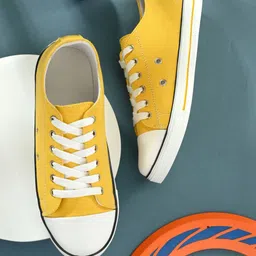 AROOM Women Yellow Colourblocked Sneakers-image-88