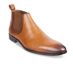 J.FONTINI Men Tan Solid Leather Formal Boots-image-79