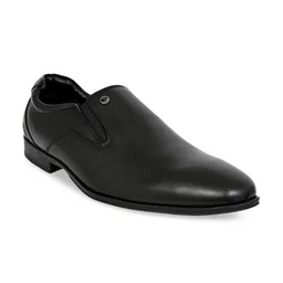 Allen Cooper Men Textured Leather Formal Slip-On Shoes-image-8