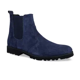 LA BOTTE Men Blue Solid Suede Formal Boots-picture-26