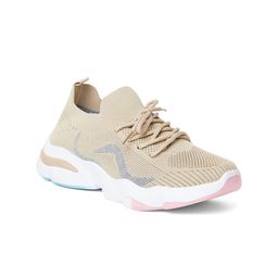 The Roadster Lifestyle Co. Women Beige Textured Comfort Insole Contrast Sole Sneakers-image-69