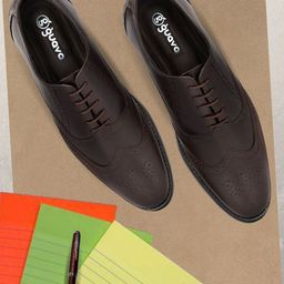 Guava Men Genuine Leather Formal Brogues-image-43