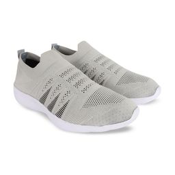 TPENT Men Woven Design Mesh Slip-On Sneakers-9