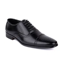Hydes N Hues Men Black Textured Formal Oxfords-image-22