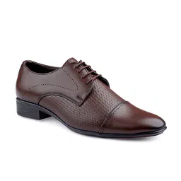 bacca bucci Men Textured Leather Formal Derbys-image-58