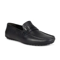 ROSSO BRUNELLO Men Leather Formal Loafers With Buckle Detail-image-30