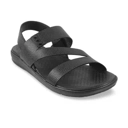 Metro Men Black Leather Comfort Sandals-image-41